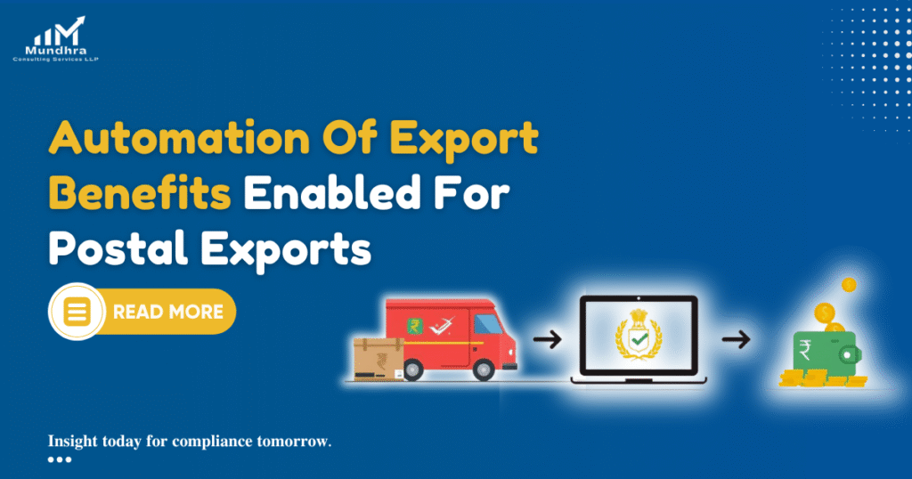 CBIC Automates Export Benefits for Postal Shipments