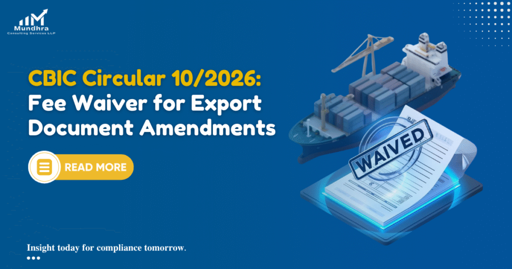 Fee Waiver for Export Document Amendments